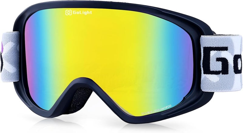 Golight Youth, Teen & Small-Face Adult Ski Goggles – Safe Fit for Small Faces, Anti-Fog Lens & UV400 Full Protection - Image 1